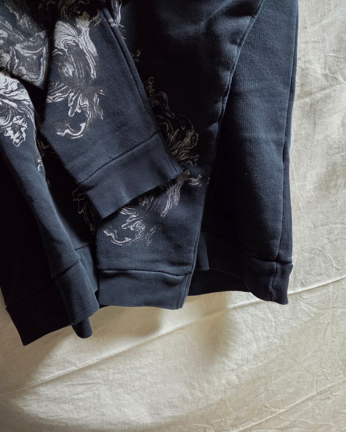 자라 맨 해골 프린팅 긴팔 티셔츠 블랙 L 상품이미지7