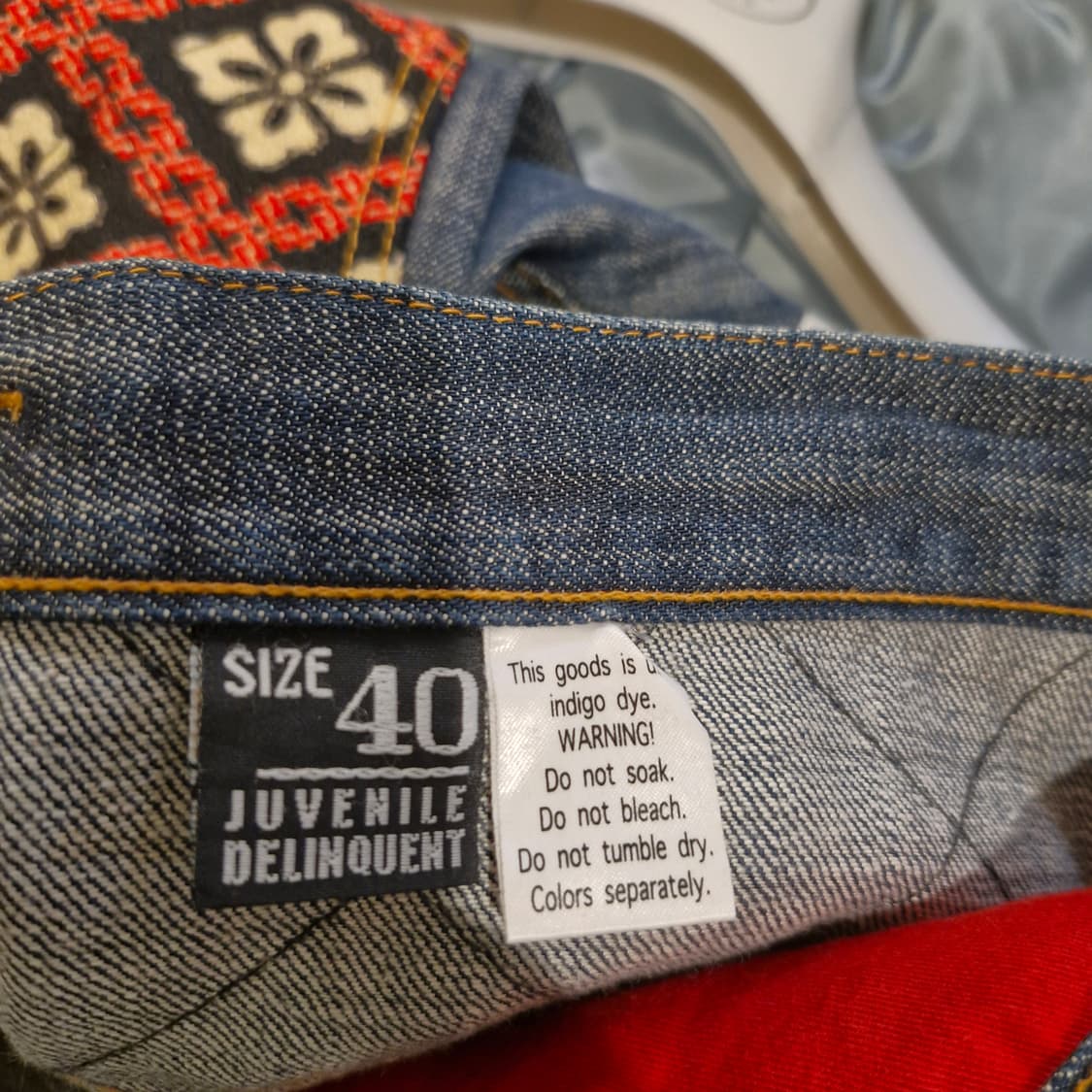 일본 JPN 빈티지 오리엔탈 패치워크 자수 데님 상품이미지7