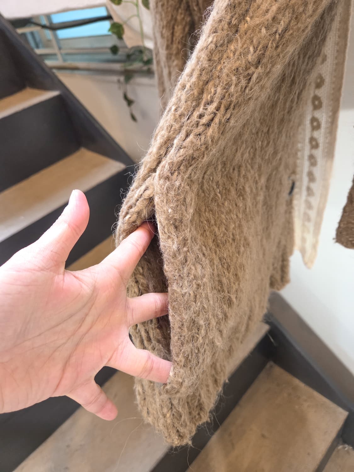 알파카 반팔 가디건 상품이미지4