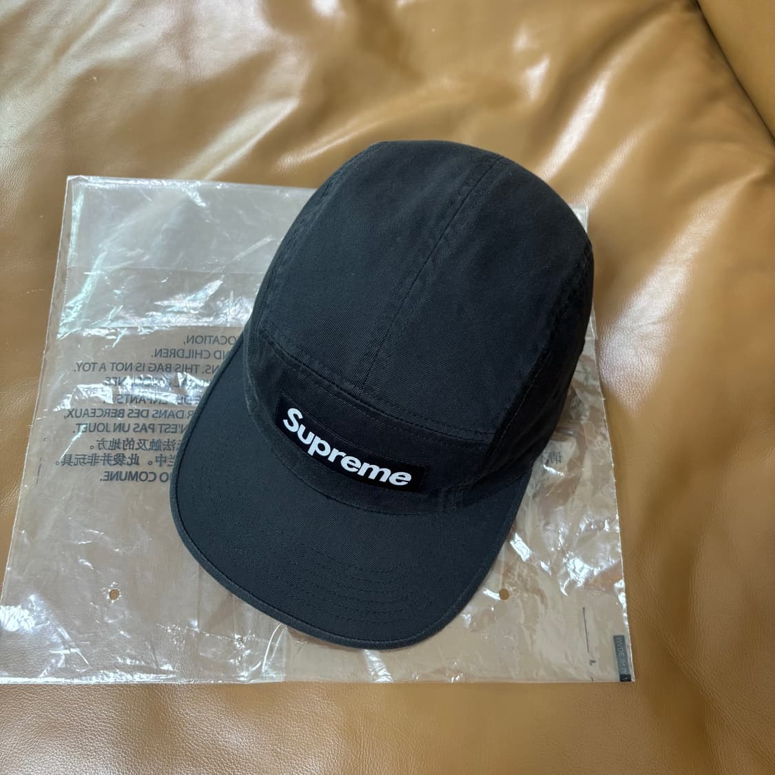 슈프림 캠프캡 모자 박스로고 블랙 상품이미지5