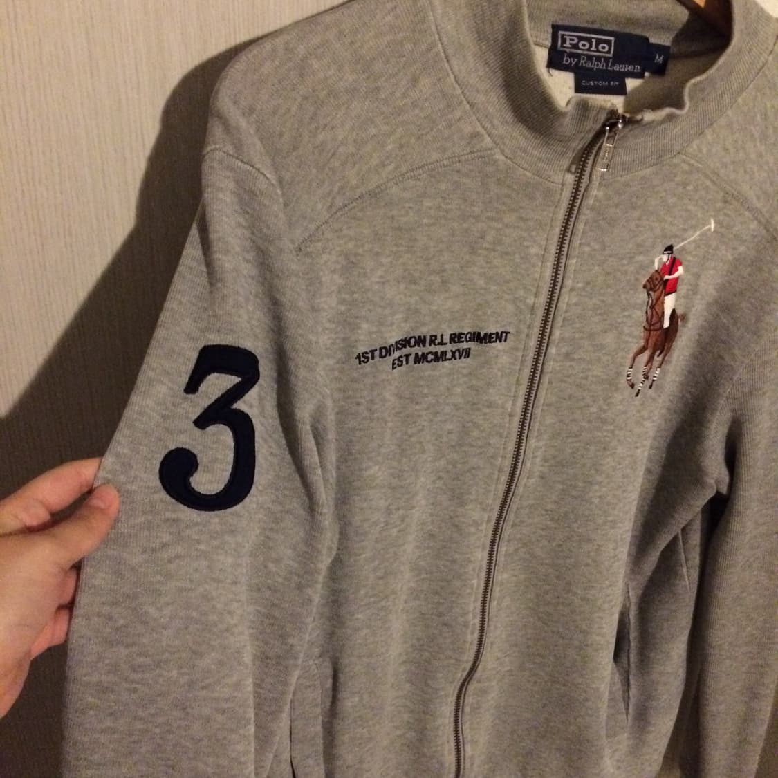 폴로 빅포니 그레이 니트 집업 상품이미지3