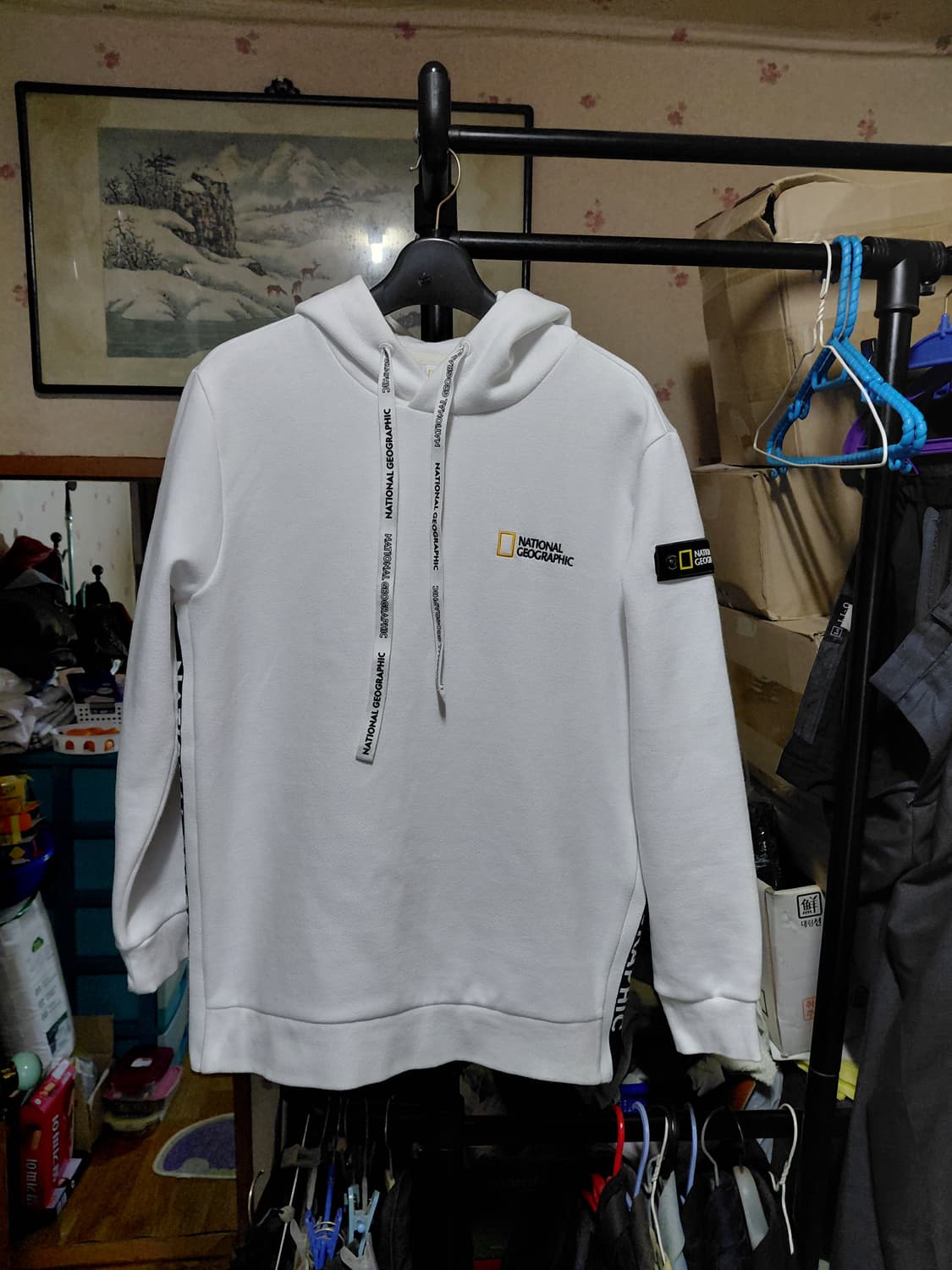 [내셔널지오그래픽]아이어스 롱기장 후드티 여자XS(85)사이즈 상품이미지1