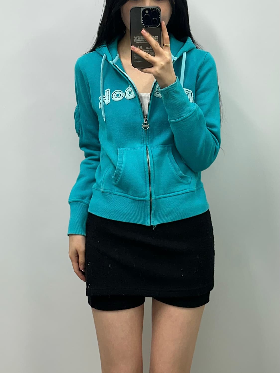 리복 스펠아웃 아쿠아블루 후드집업 상품이미지1