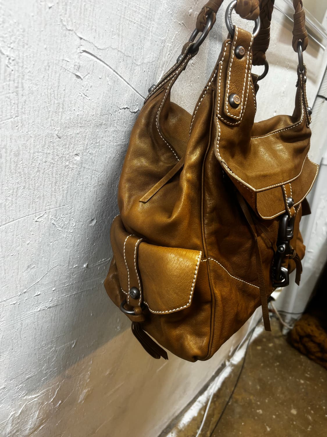 FRANCESCO BIASIA 빈티지 레더 숄더백 상품이미지6