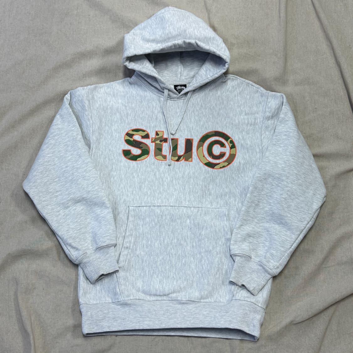 스투시 애쉬헤더 카모 C 빅로고 후드 S 상품이미지1
