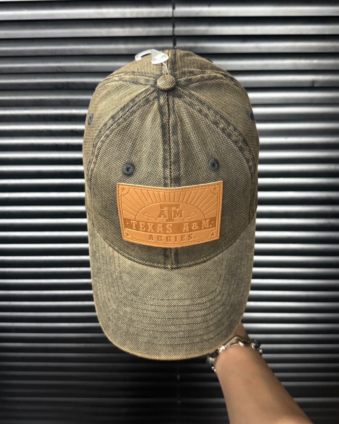 Wrangler 렝글러 브라운 갈색 워시드 데님 볼캡 모자 워크 가죽 상품이미지4