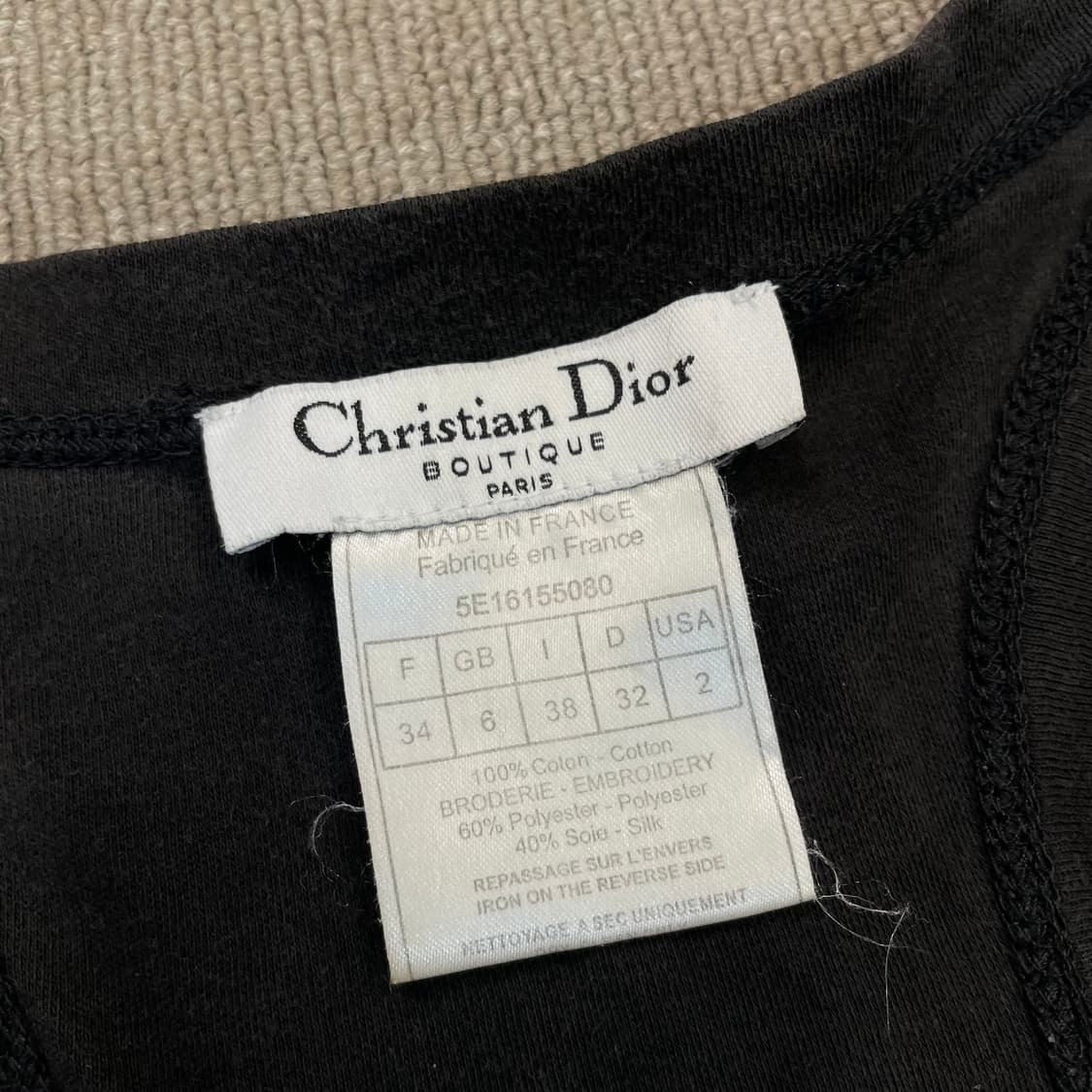 00s vtg Christian Dior Not War 디올 탱크탑 나시 상품이미지2
