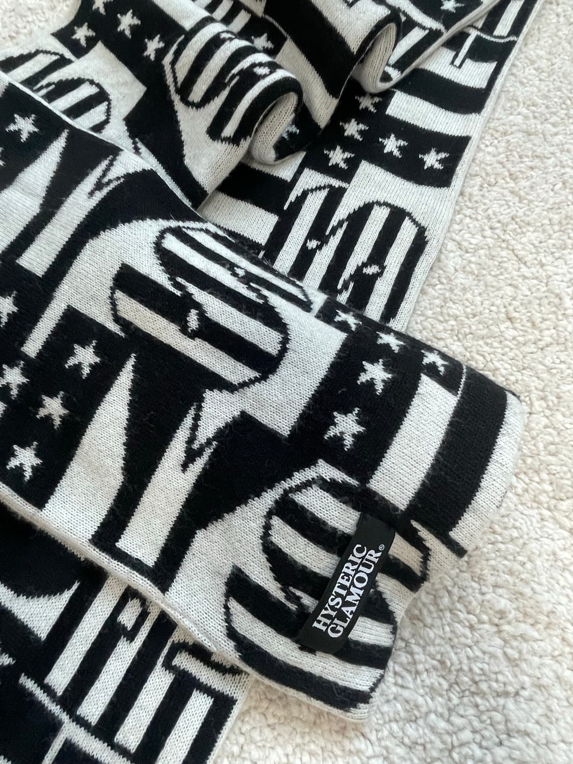 빈티지 히스테릭글래머 레터링  머플러 목도리 상품이미지1