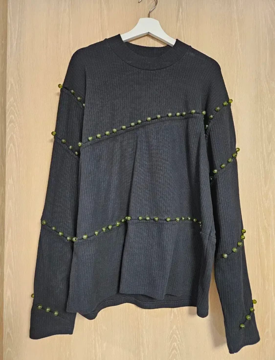 나마체코 비즈장식 코튼 맨투맨 상품이미지1