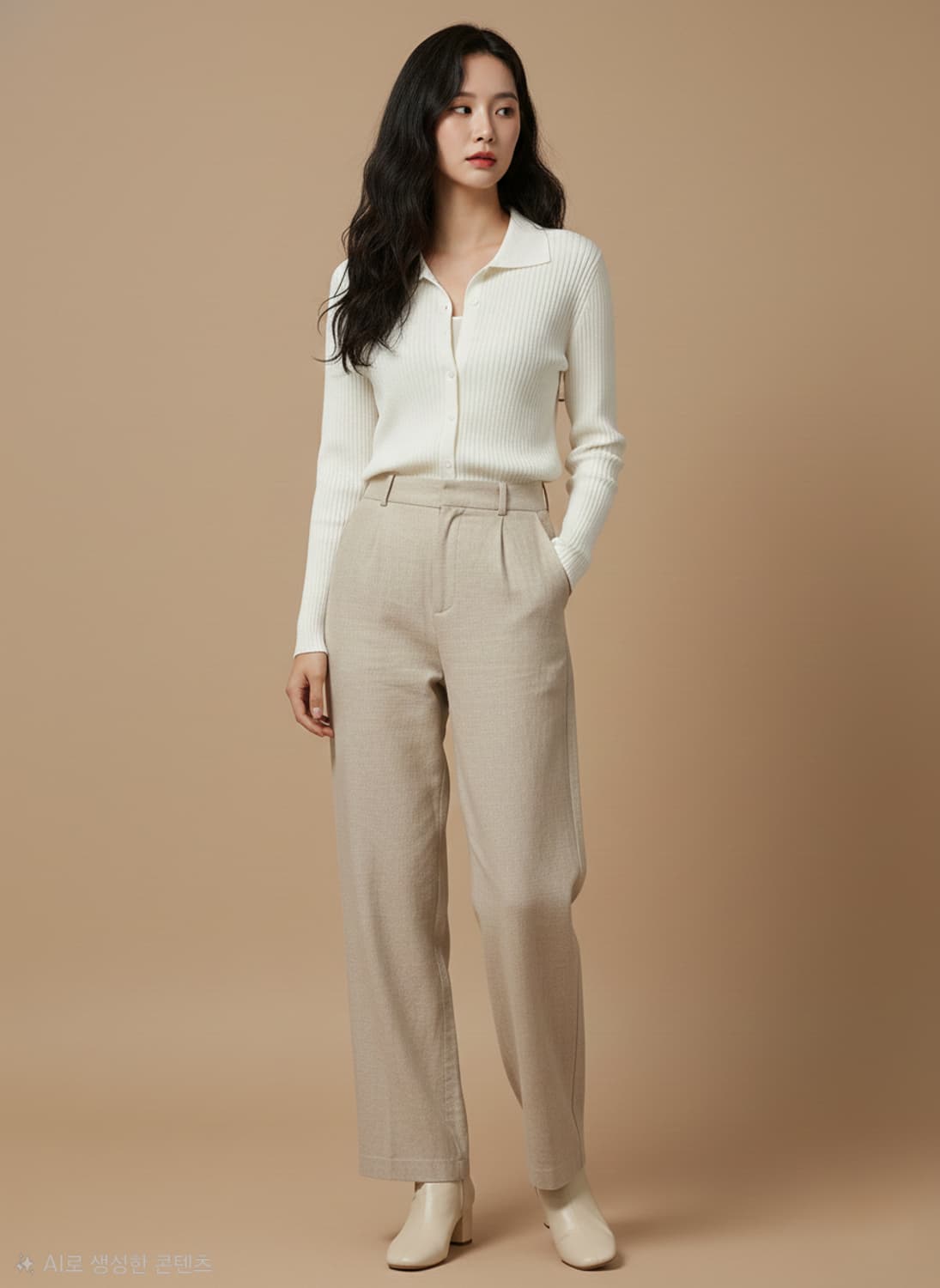 웬위윌(WHEN WE WILL) 실크 혼방 골지 카디건 상품이미지1