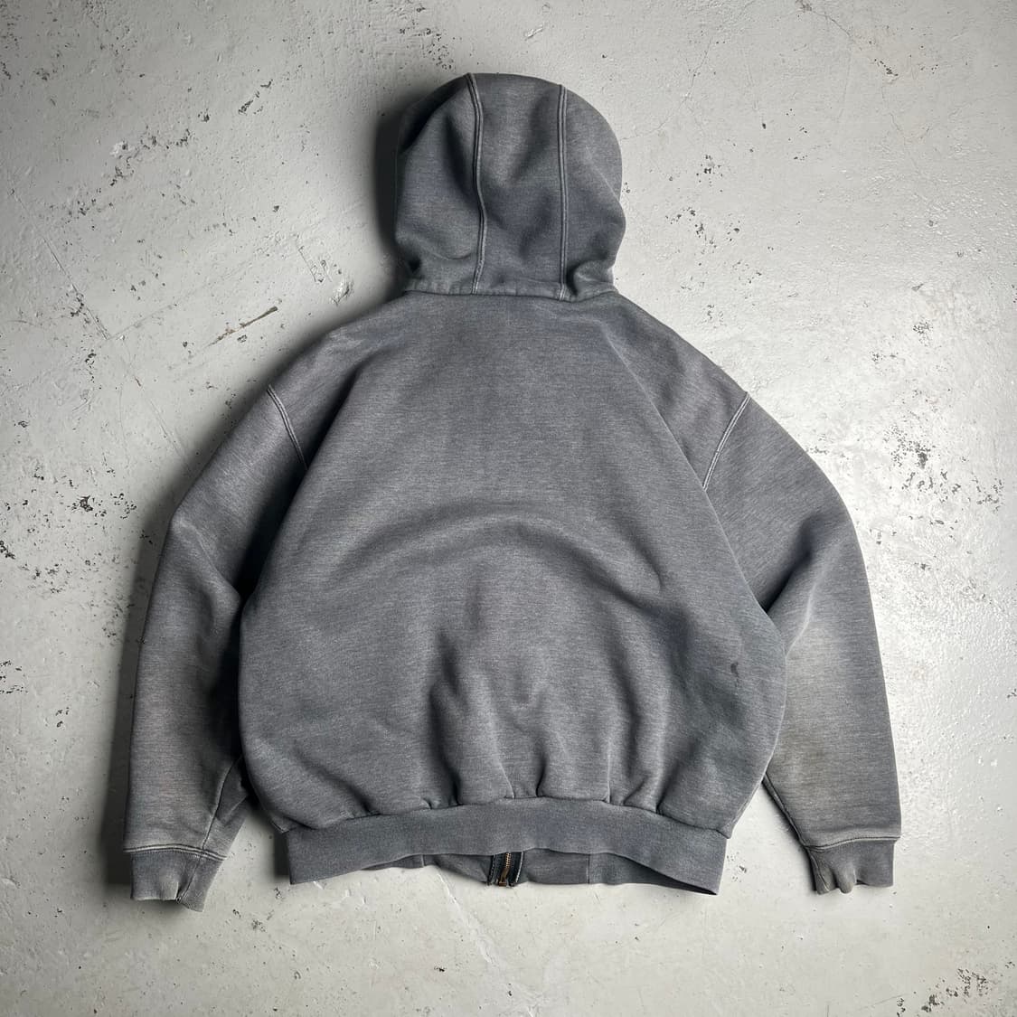 빈티지 칼하트 페이디드 다크그레이 써멀 후드집업 상품이미지3