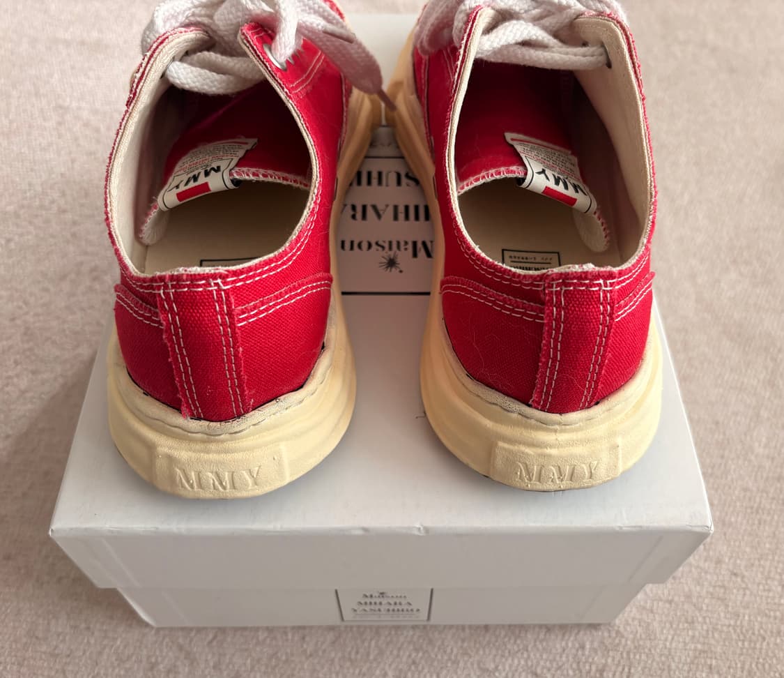 미하라 야스히로 피터슨 캔버스 스니커즈 레드 / 43 상품이미지5