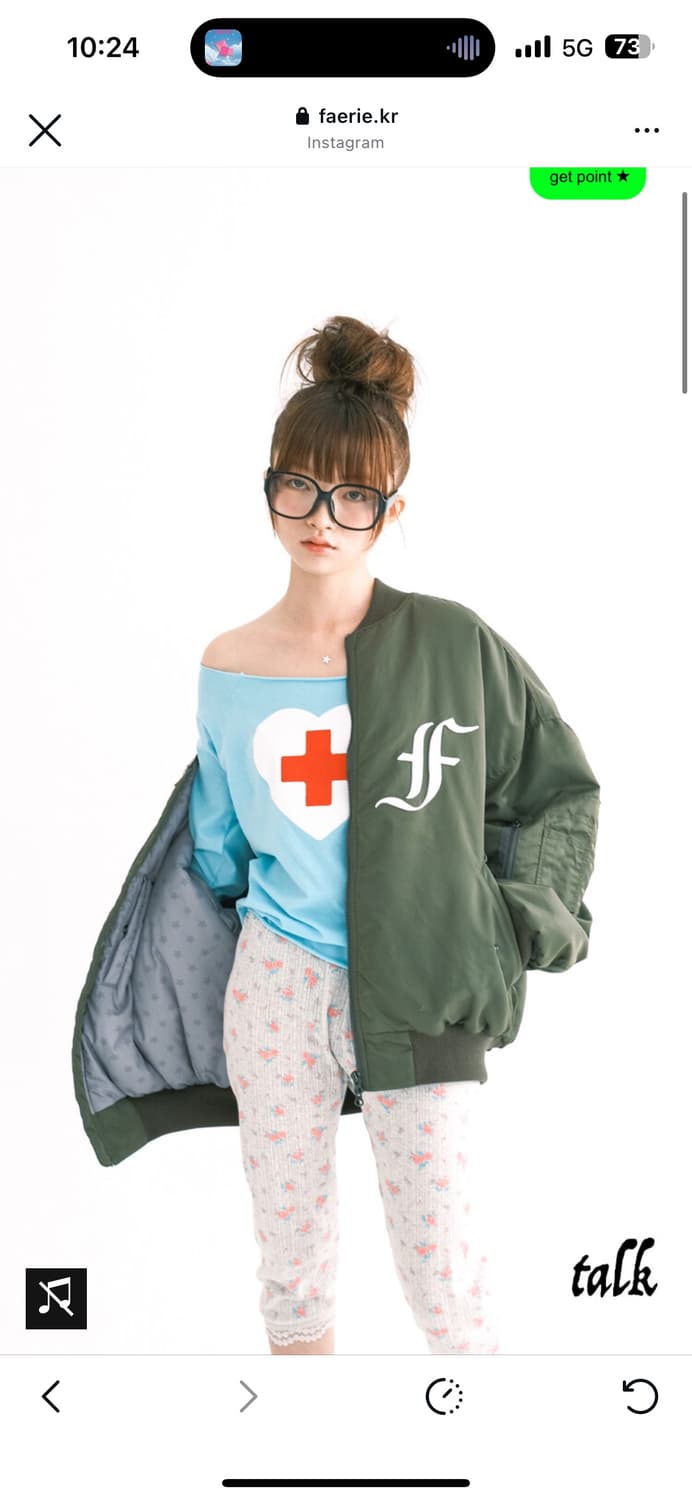 샵페어리 봄버 카키 상품이미지1