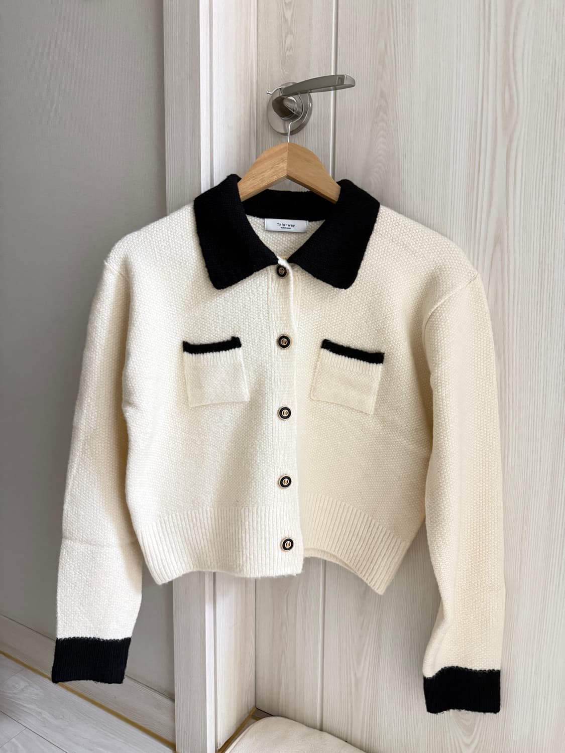 [영앤리치]골드버튼 트위드 - cd 상품이미지1