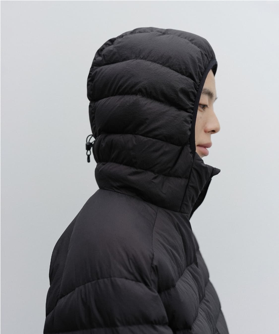 [2] 어나더오피스 클라우디 패널 다운 자켓 블랙 새상품 상품이미지5