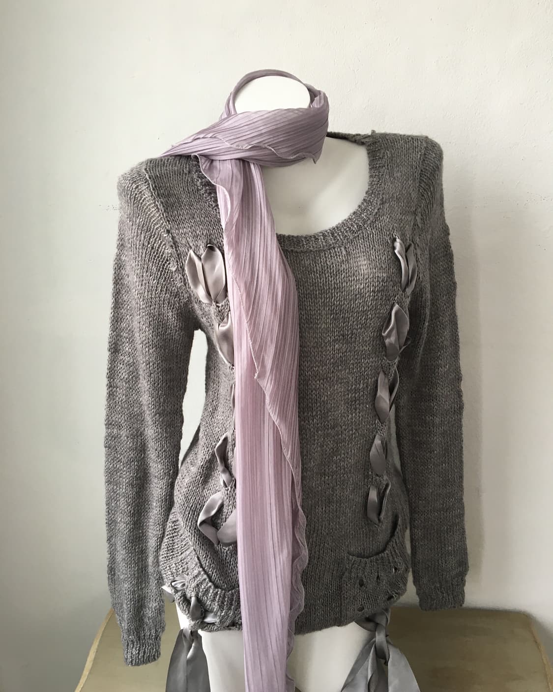 pleats cardigan scarf 상품이미지4