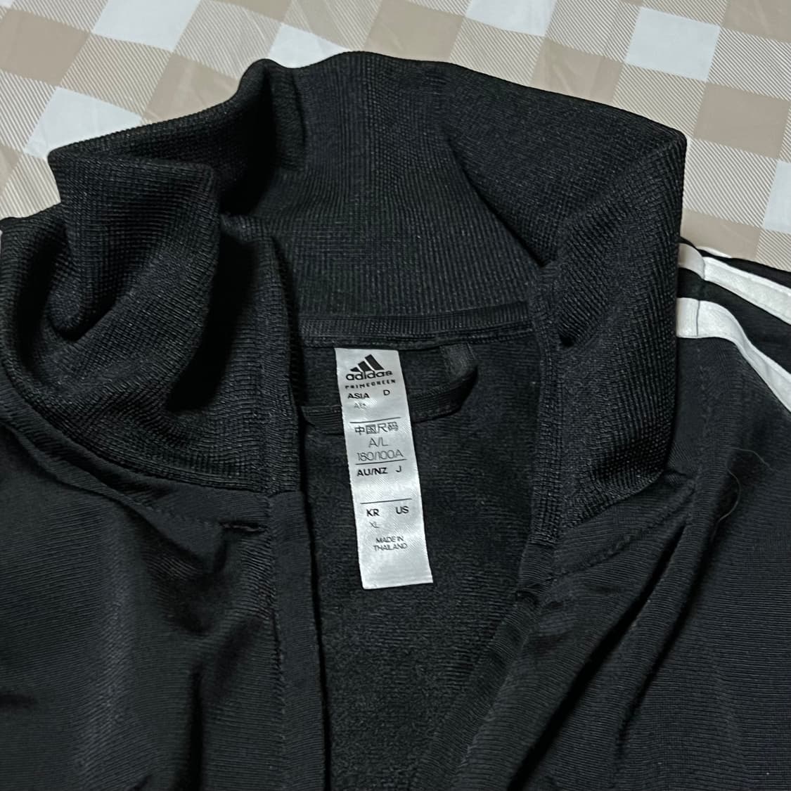 아디다스 져지 블랙 XL 집업 삼선 트랙탑 하자 상품이미지2