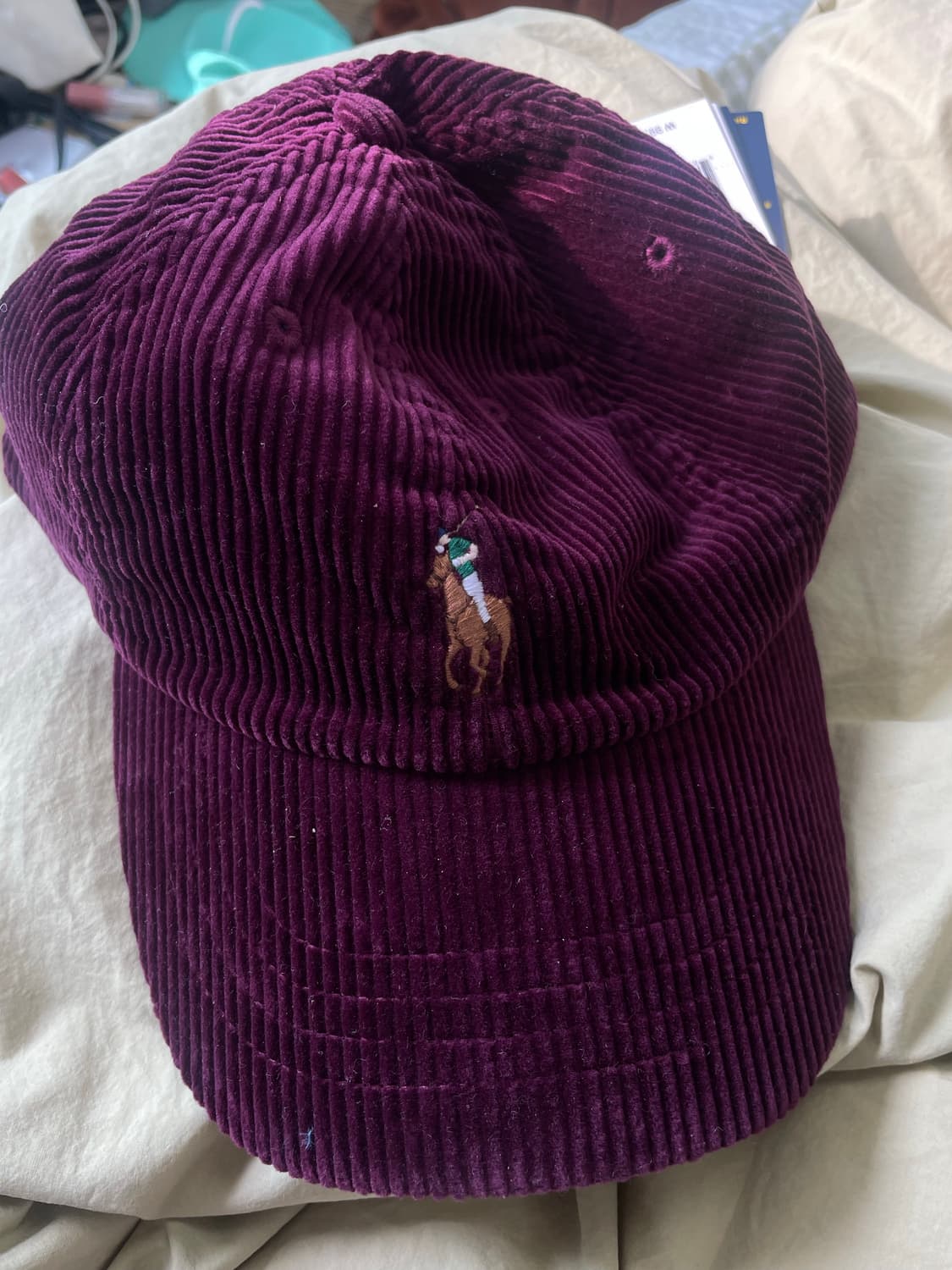 오늘만!! ) 택 있는 새상품🤍 폴로 랄프로렌 코듀로이 볼캡(정가 99 상품이미지1