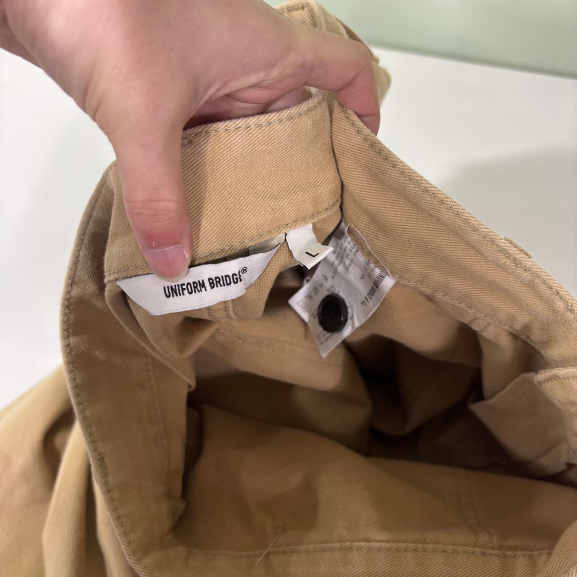 L 유니폼브릿지 베이지 레귤러핏 퍼티그팬츠 상품이미지4