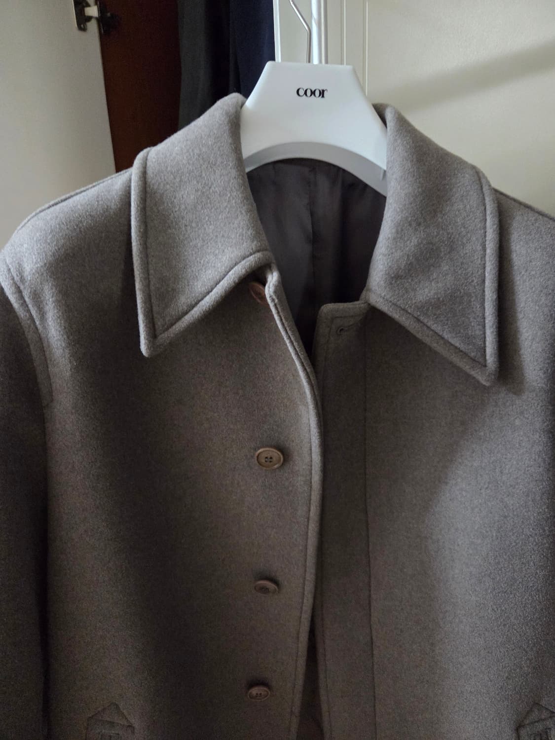 쿠어 MTR 발마칸 코트 (멜란지토프) M사이즈 팔아요 상품이미지3