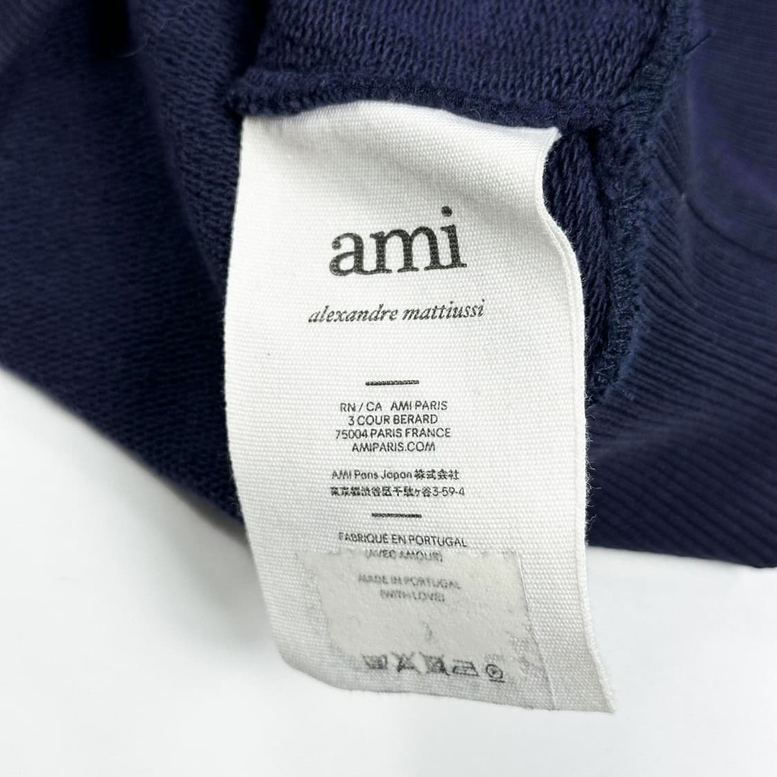 아미 스몰 하트로고 네이비 크루넥 맨투맨 (L) 상품이미지9