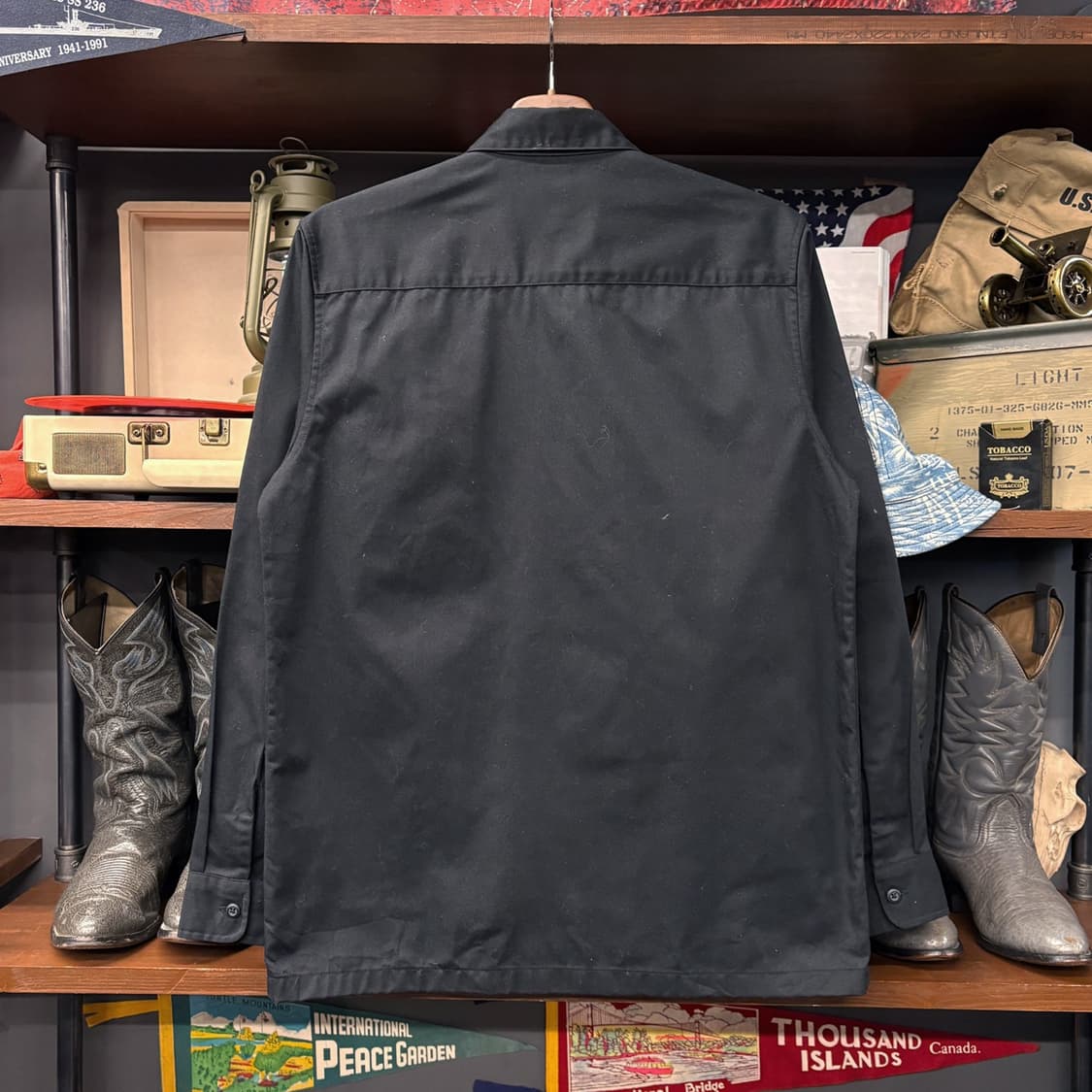 칼하트WIP 덕캔버스 클래식 워크셔츠 엠보싱자수 플랩포켓 블랙 N655 상품이미지2