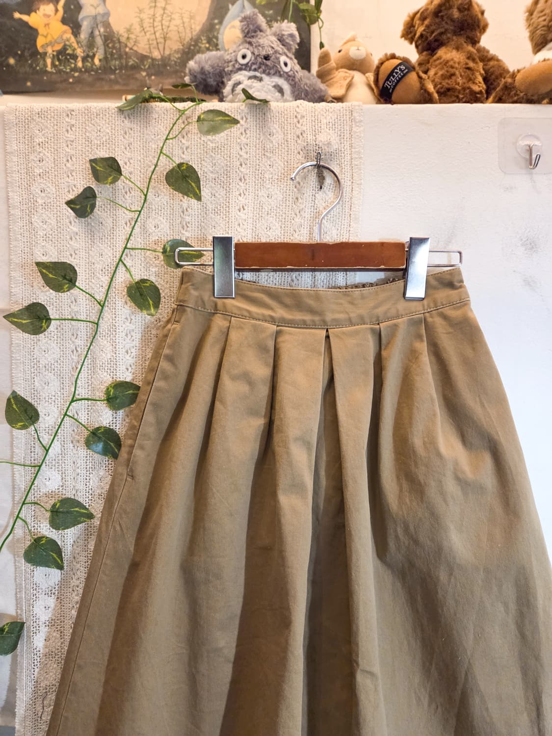 베이지 데일리 롱스커트 상품이미지2