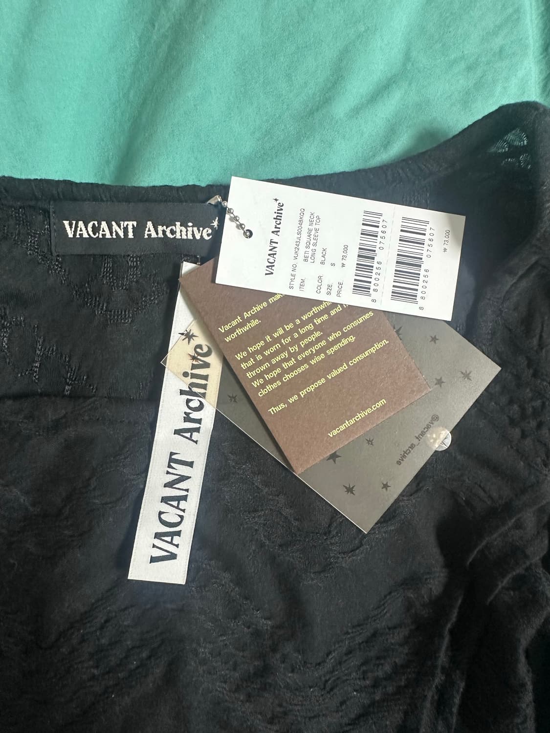 베이컨트 아카이브 스퀘어넥 긴팔 티셔츠(새상품) 상품이미지2