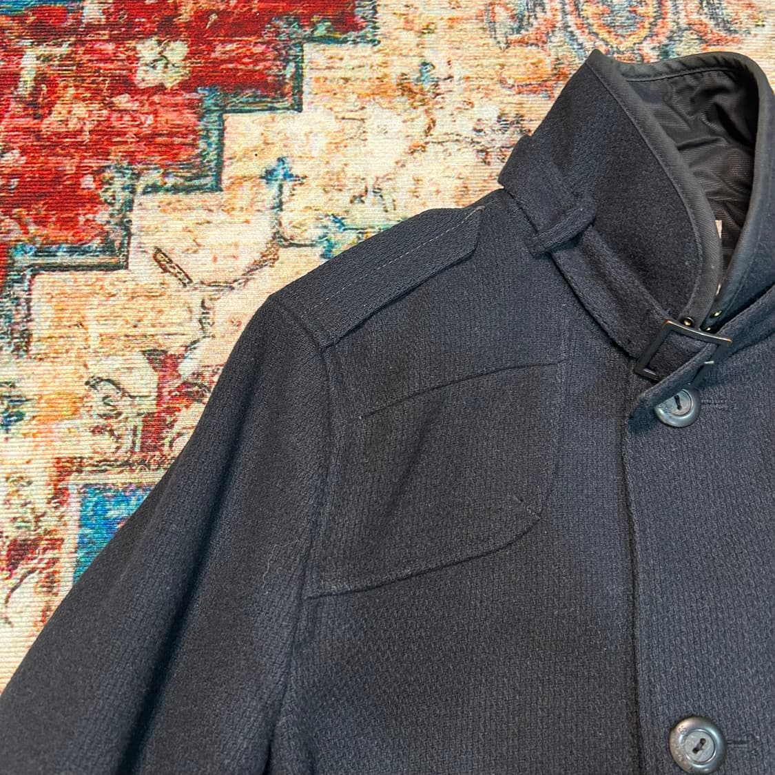 [M] 00s 지스타 로우 견장 울 코트 상품이미지6