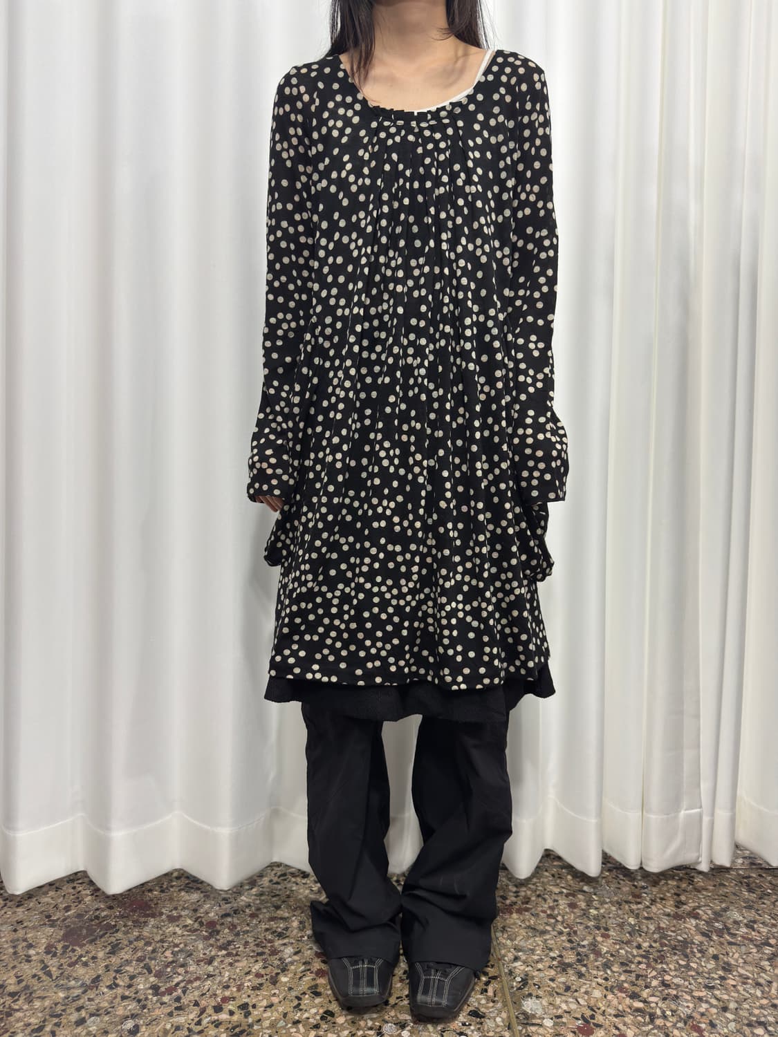 sunao kuwahara dot knit onepiece  상품이미지2
