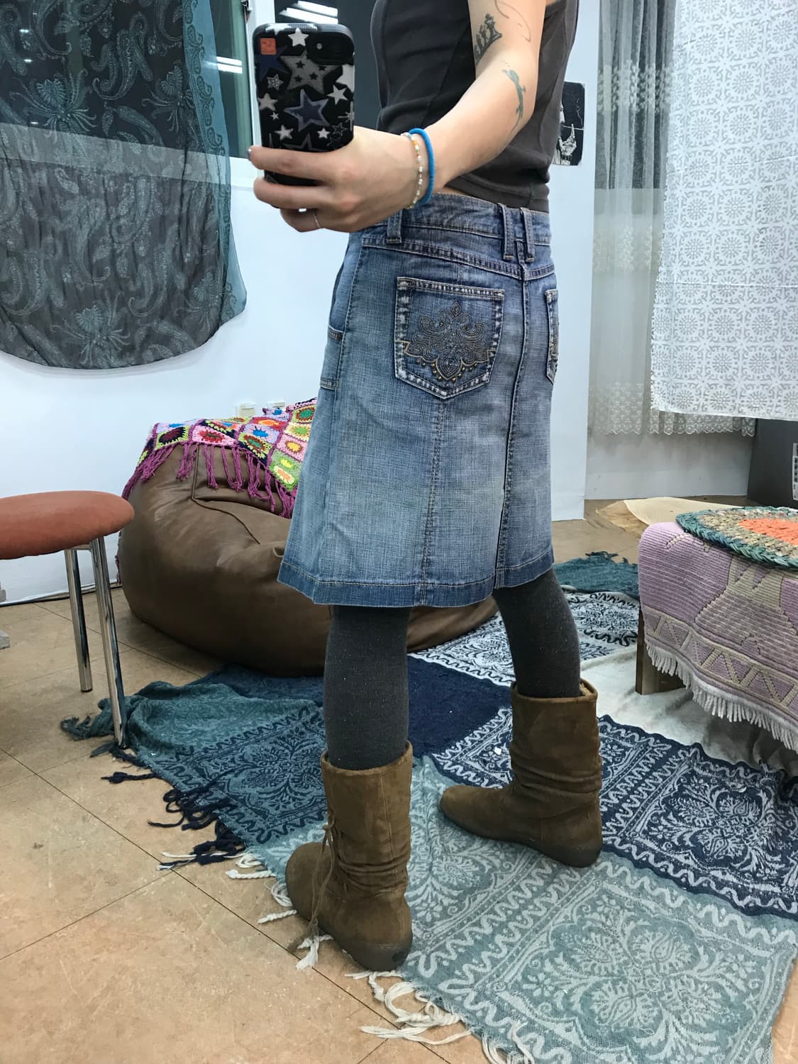 ESPRIT 빈티지 여성 데님 미디스커트  상품이미지2