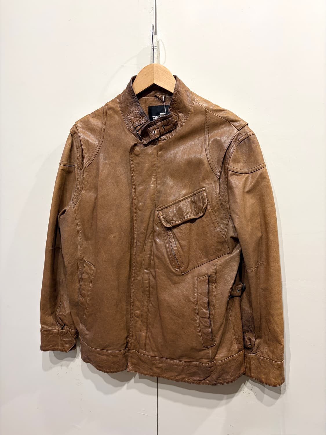 DKNY 웨스턴 램스킨 레더 자켓 상품이미지1