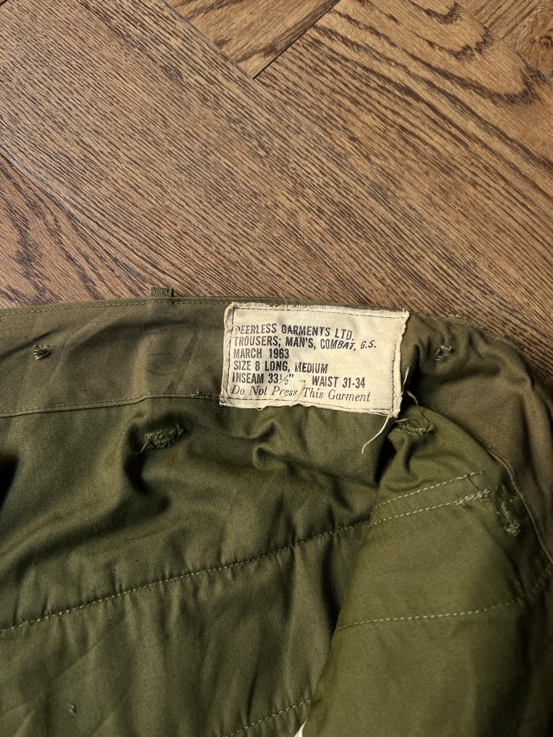 [34]60's 오리지널 캐나다군 필드 카고 팬츠 상품이미지4