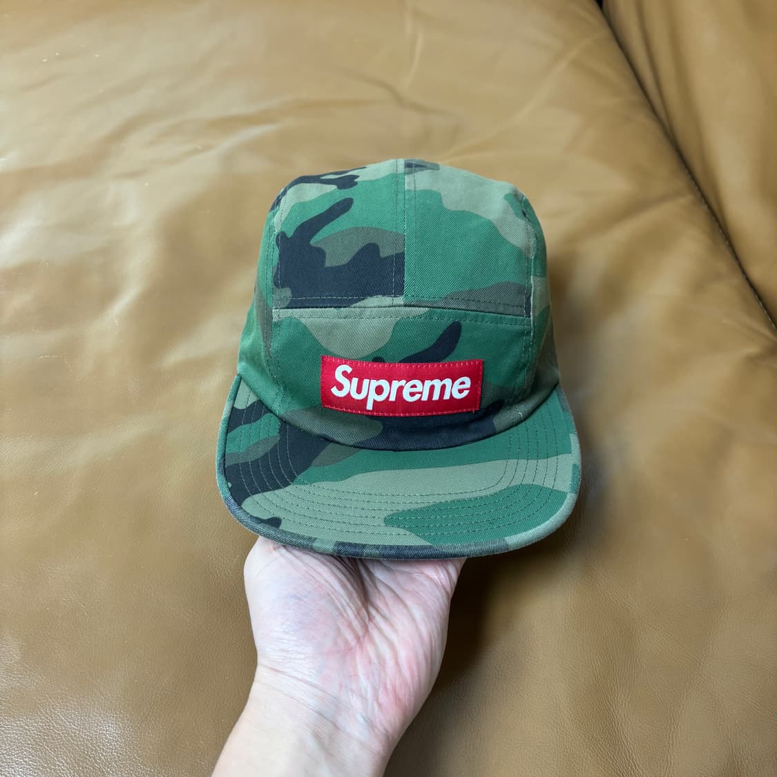 슈프림 캠프캡 모자 박스로고 우드랜드 카모 상품이미지2