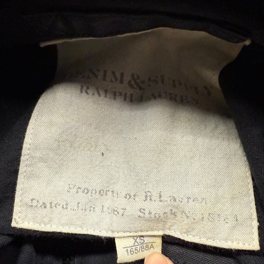 [정품/XS] 데님앤서플라이 오일클로쓰 벨티드 자켓 c1 상품이미지5