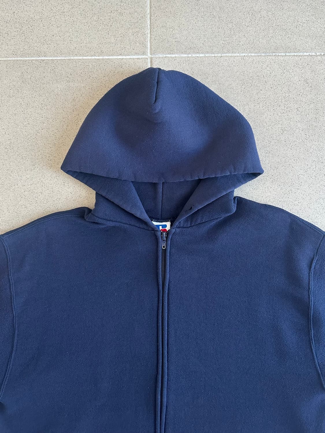 90s 빈티지 러셀 후드집업 네이비 L USA 상품이미지4