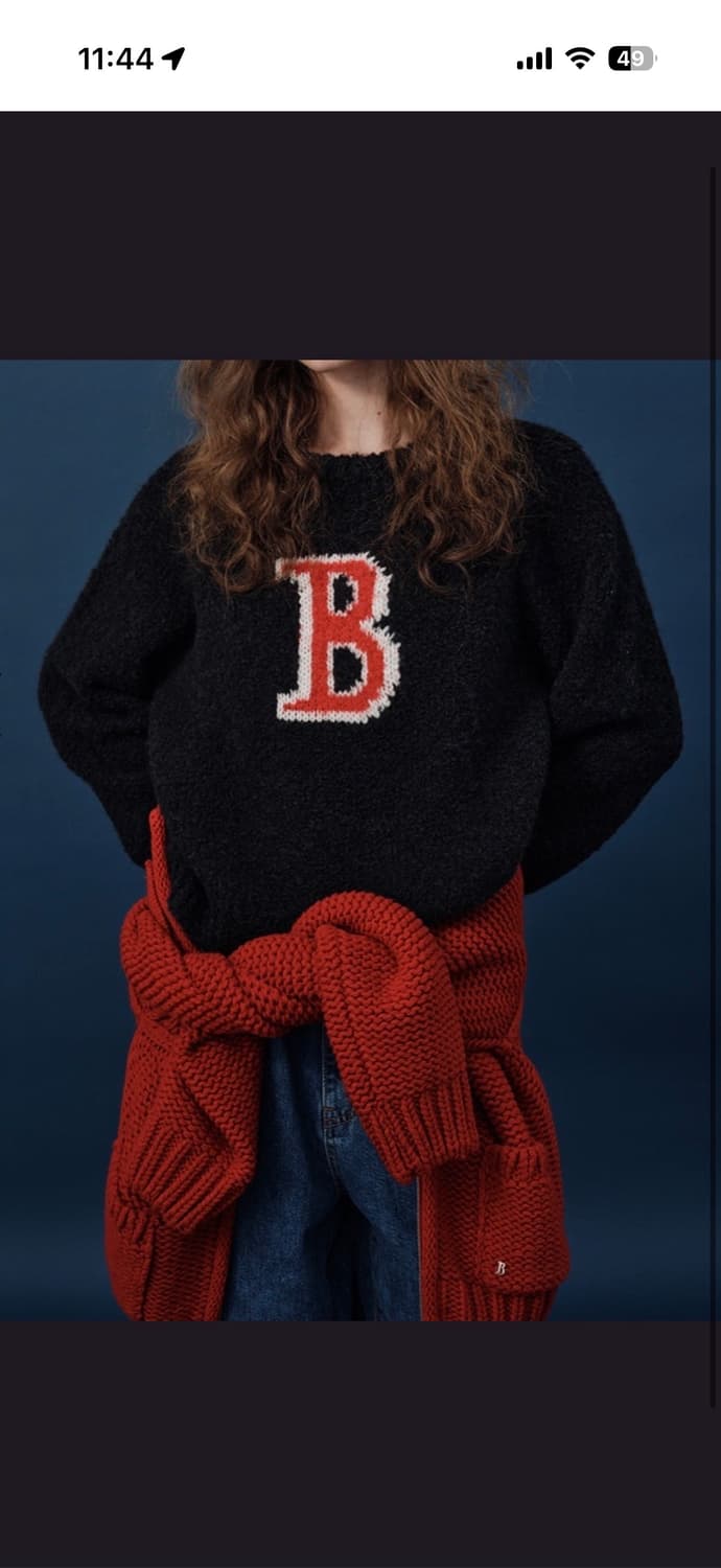 더바넷 B로고 부클 니트 상품이미지2