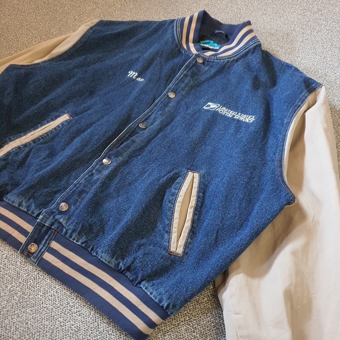 90s Tri Moountain 데님 바시티 자켓 no.42 상품이미지2