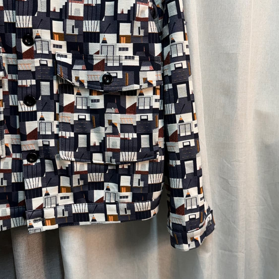 [XL/105] 자라 X Erin Wilson 멀티컬러 워크자켓 블루종 상품이미지4