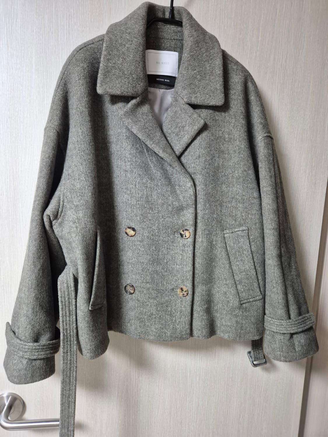 RE RHEE 리이 하프코트 숏자켓 벨트코트 메리노울 자켓 66 상품이미지3