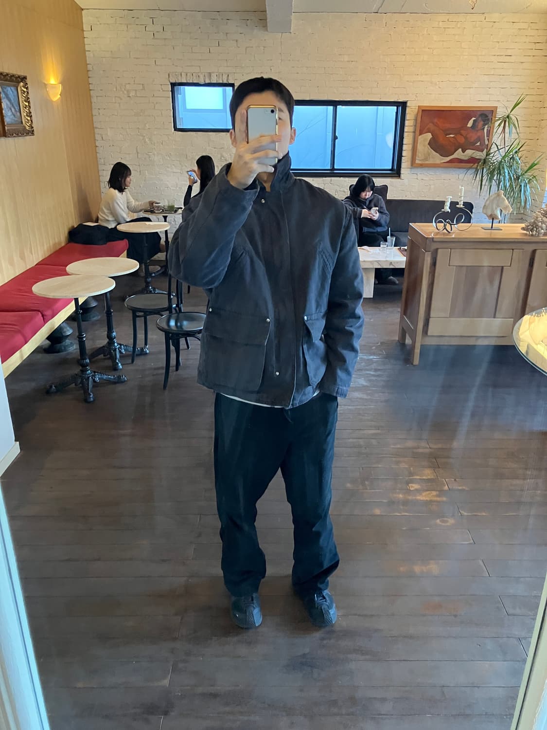 (Xl)플라스틱 프로덕트 맛 릴렉스 핏 워싱 포켓자켓 상품이미지1