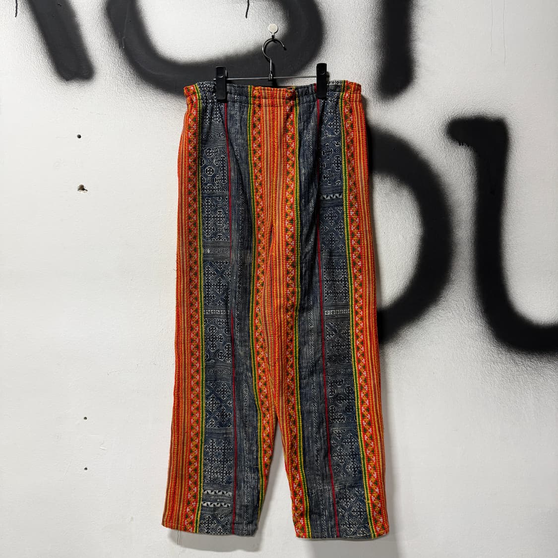 VTG 빈티지 재패니즈 동양 오리엔탈 사시코 자수 밴딩 팬츠 상품이미지2