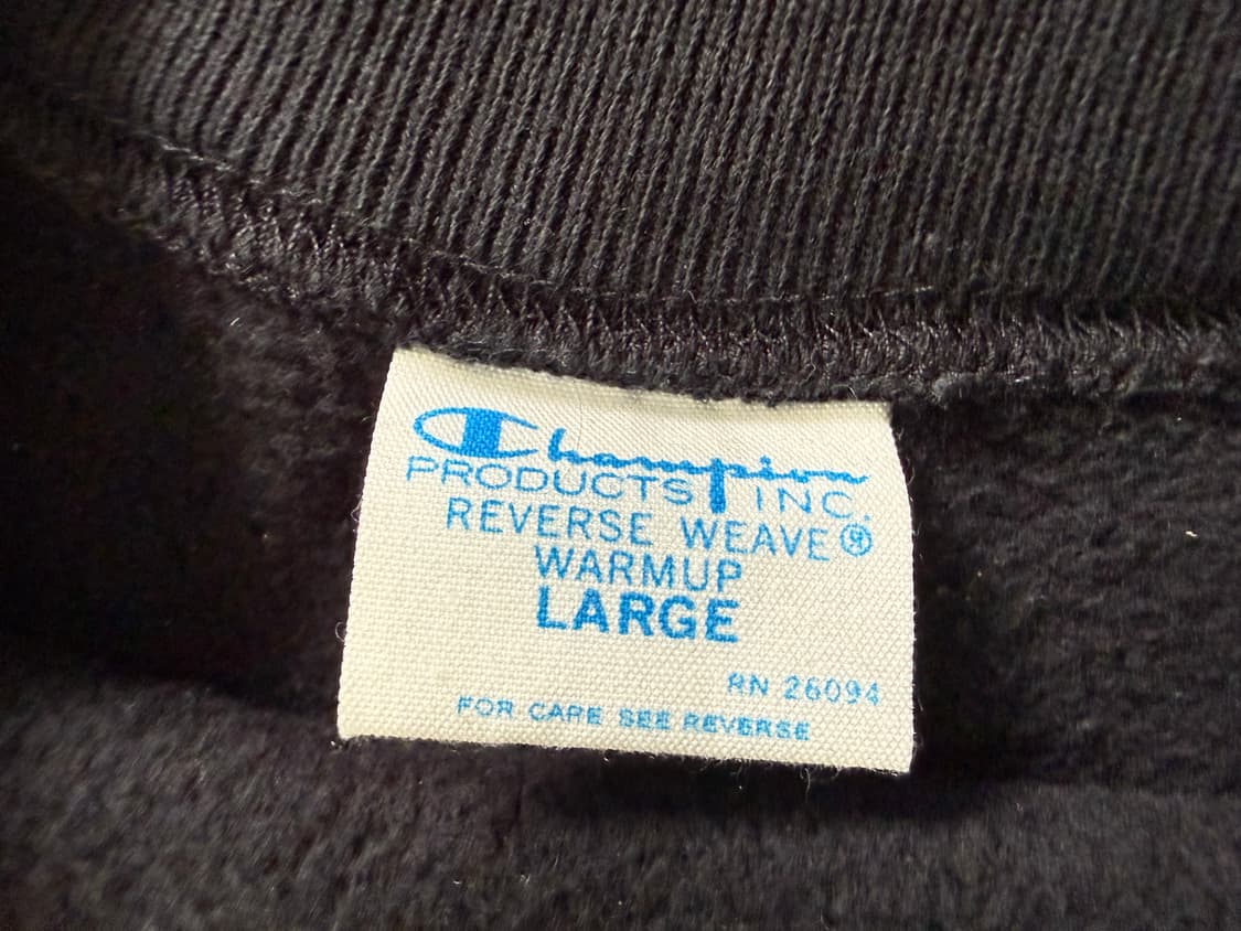 일본매장판 챔피온 리버스위브 맨투맨 L 블랙 상품이미지2