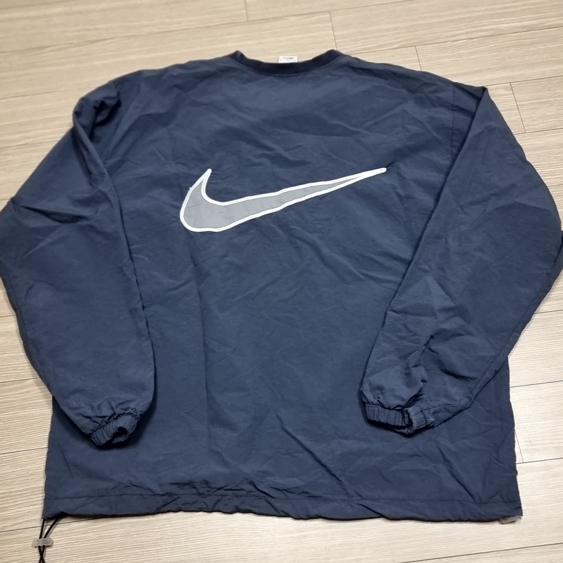 usa 80~90년대 올드스쿨 나이키 네이비 바람막이 웜업(L) 상품이미지4