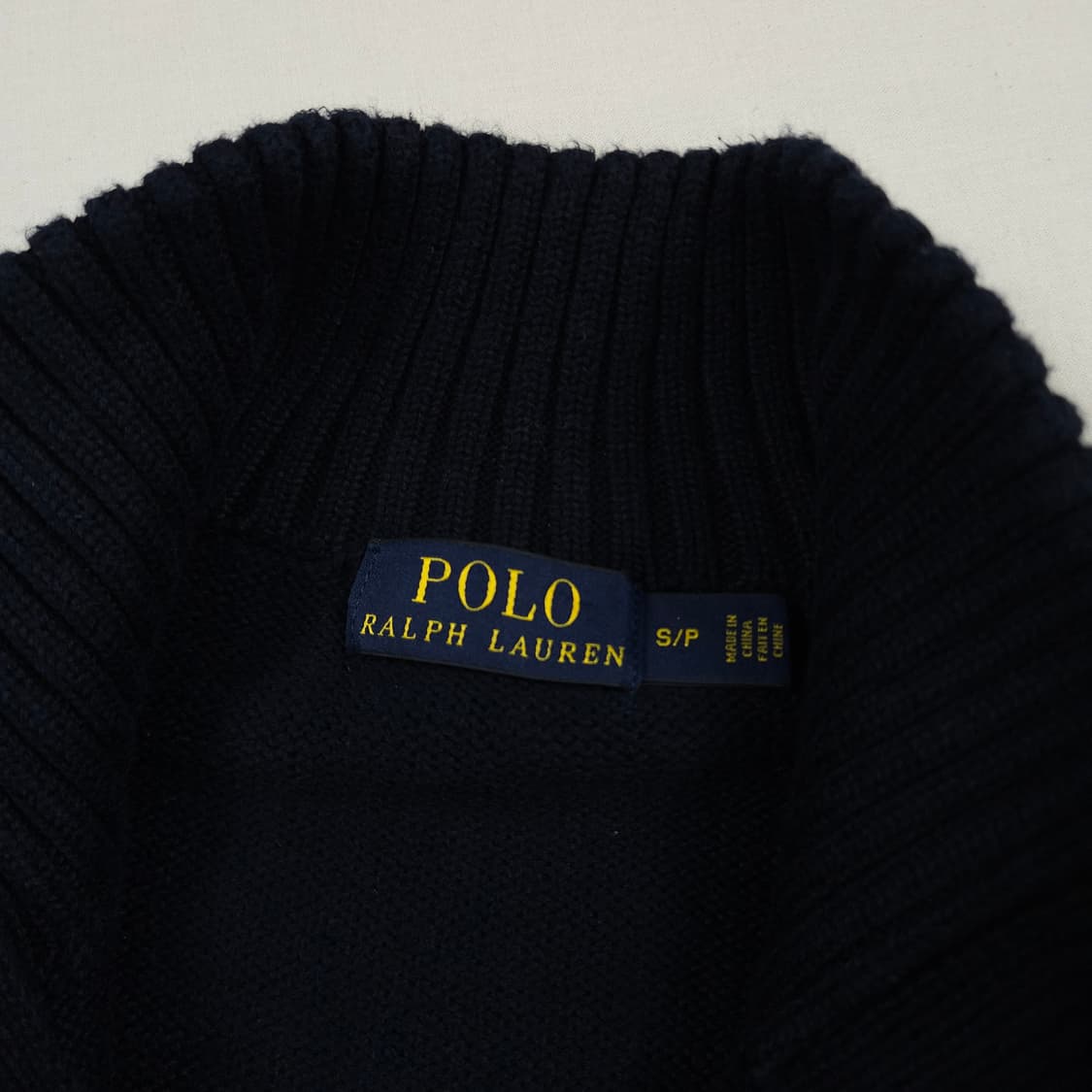 S(90) 폴로 랄프로렌 투버튼 폴라 니트 네이비 상품이미지5
