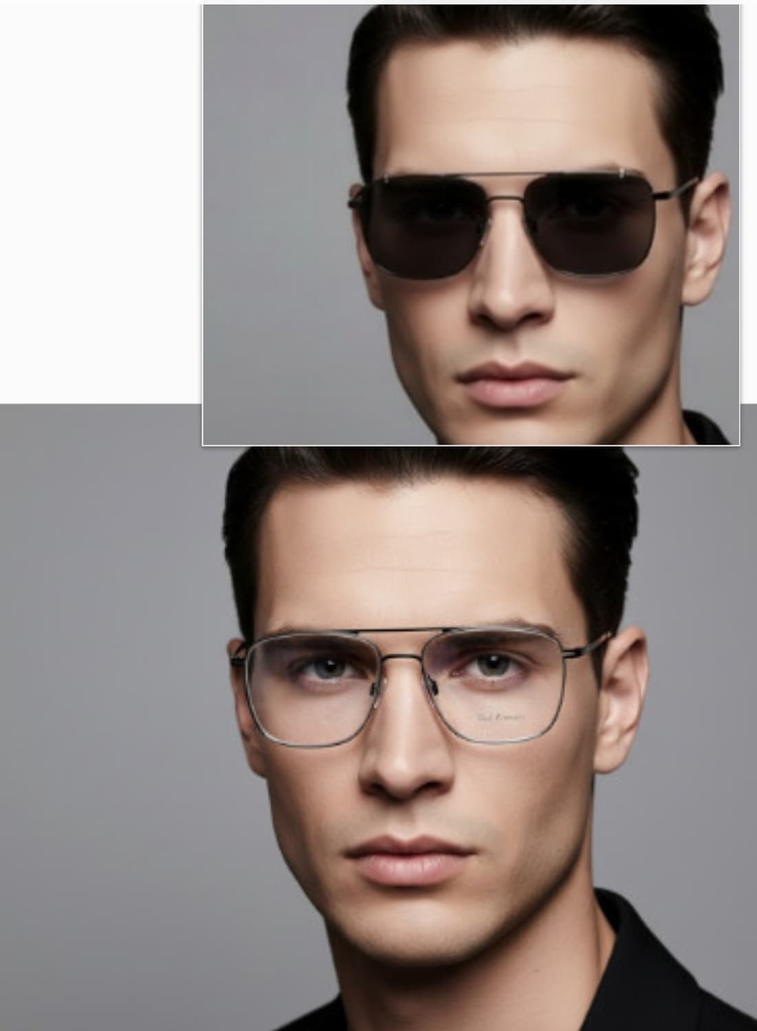 폴휴먼안경(PHF551D 블랙투명 투브릿지) +블루라이트변색렌즈 상품이미지9