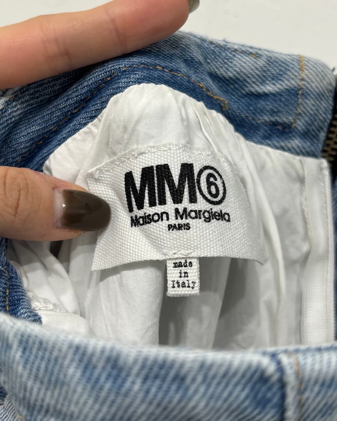 MM6 메종마르지엘라 연청 데님 롱 스커트 상품이미지8