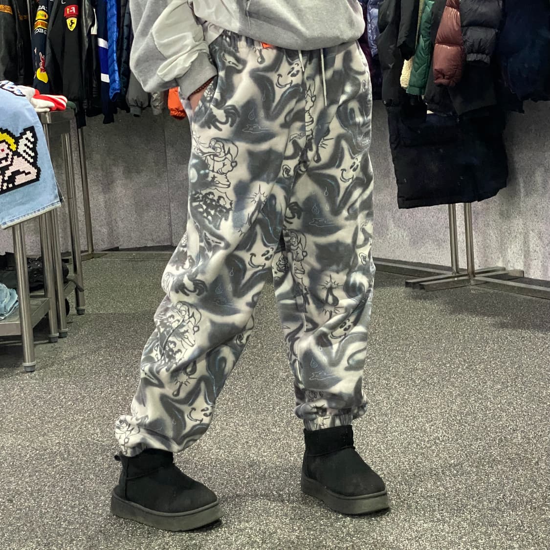 디스이즈네버댓 그래피티 아이보리 스웻 팬츠 B3610 상품이미지2