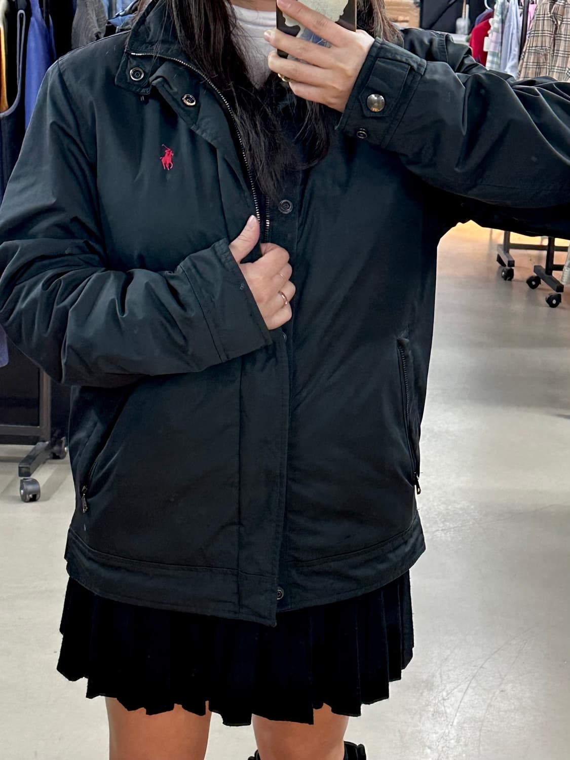 폴로랄프로렌 블랙 후드바막 상품이미지1