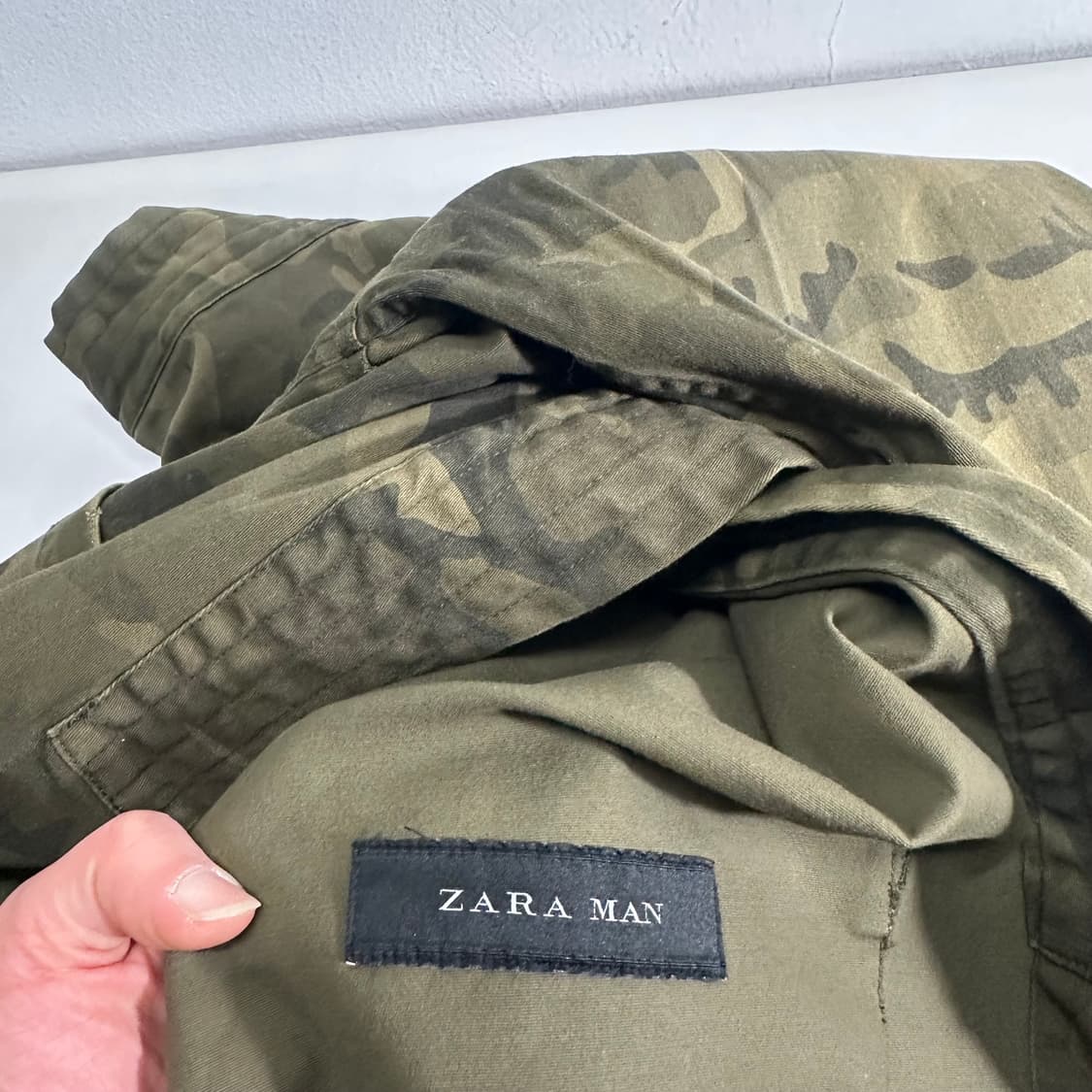 M 자라 맨 카키 카모블라쥬 유카타자켓 상품이미지7